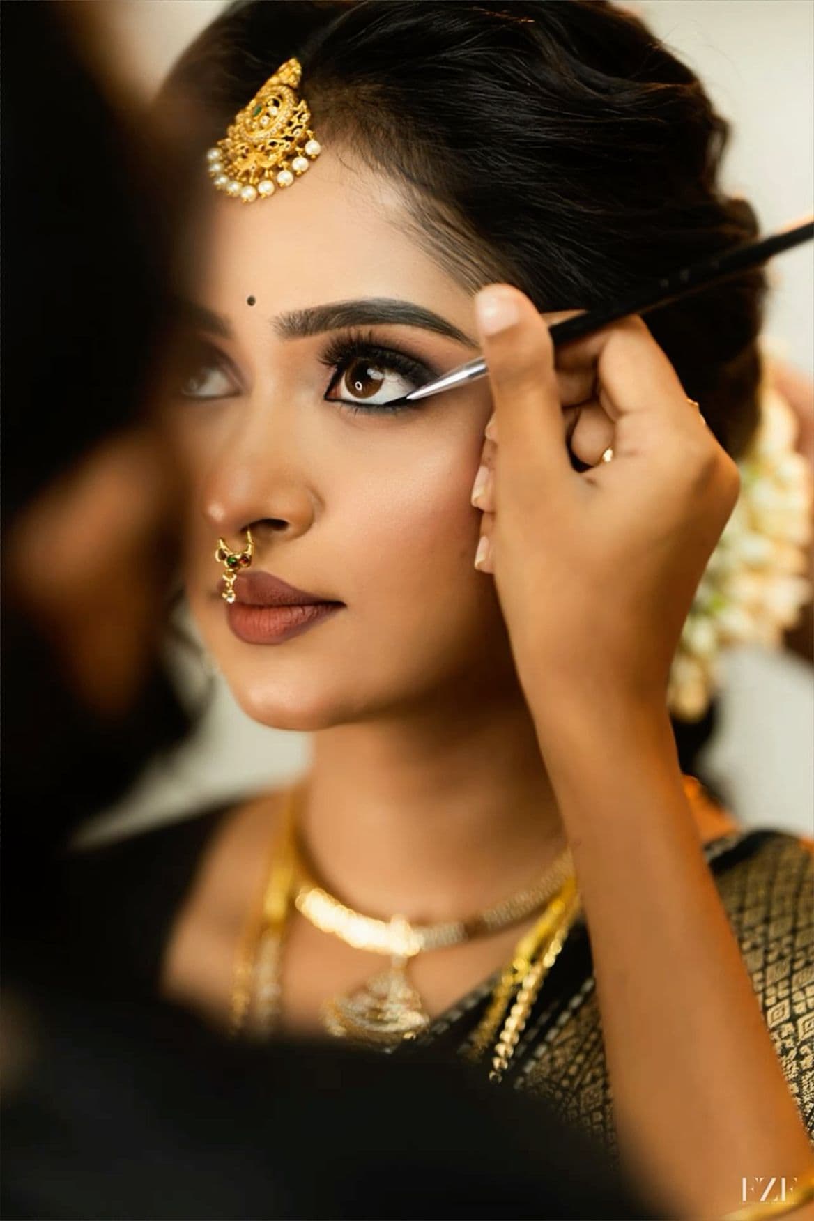 South Indian bridal makeup artistry
